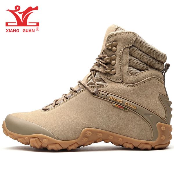 

men winter hiking boots cow leather for women outdoor trail non slip sport snow shoes climbing mountain hunting walking sneakers