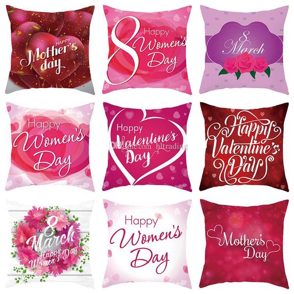 Happy Mother S Day Pillows Case Letter Print Pillow Cover 45 45cm