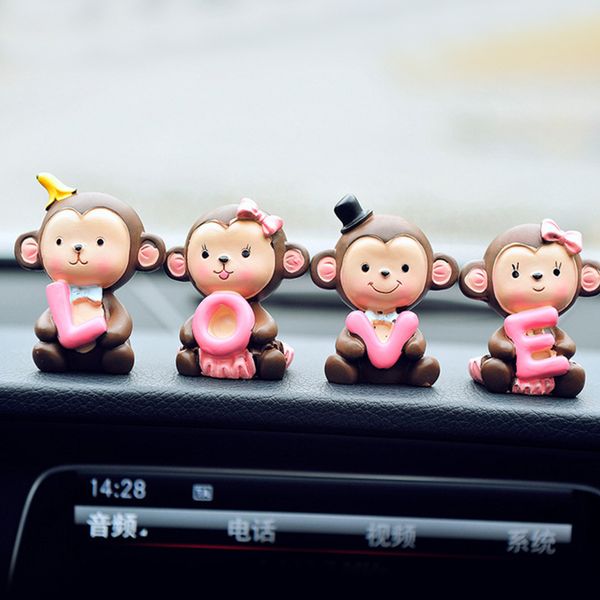 

мультфильм любовь cute обезьяна бюро подвеска валентина день автомобиля украшение craft главная интерьер смола dashboard украшение день рожд