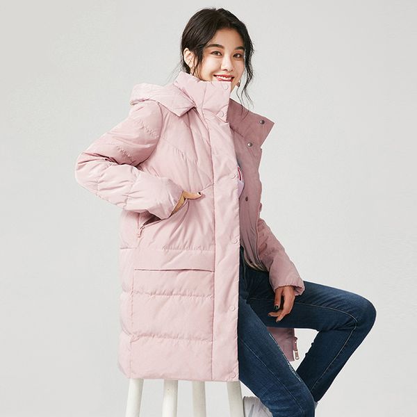 

winter jacket women keep warm 90% white duck down coat female parkas plus size 2018 new series hooded long womens down jacket, Black