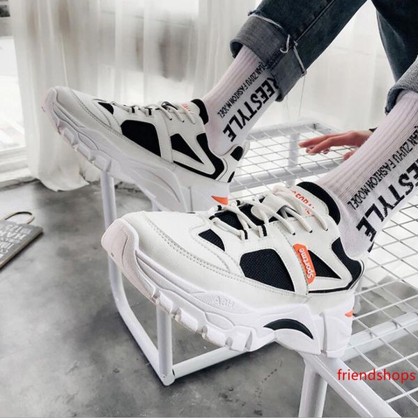 

new running shoes beige white orange graffiti all-match fashion men trainer breathable outdoor sport sneaker size40-44
