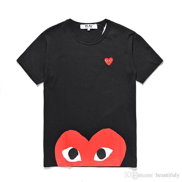 

mens designer t shirts 19 play japan white red heard tshirt fashion cotton summer men women tees