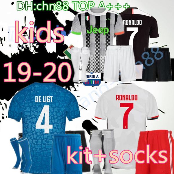 

2019 2020 palace fourth kid kit ock ronaldo juventu occer jer ey 19 20 juve de ligt dybala higuain buffon futbol cami a football hirt, Black;red