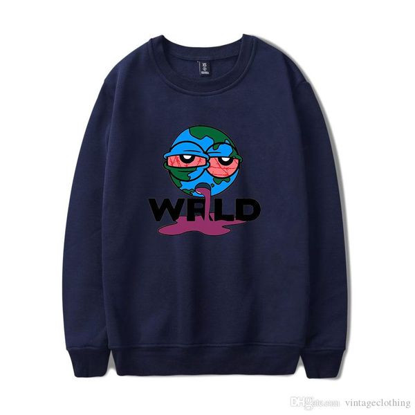 

mens rapper fashion hoodies juice wrld hiphop pinted plus size long sleeved hoodies sweatshirt new trend casual wear, Black