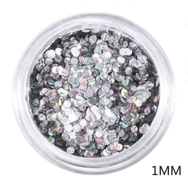 

2019 new mixed size nail glitter paillette holographic silver colorful round rhombus nail sequins manicure art decoration, Silver;gold