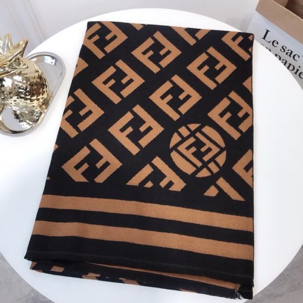 

Luxury carf winter carf tide brand women letter hawl carf fa hion long neck ring 180x70cm wool carve