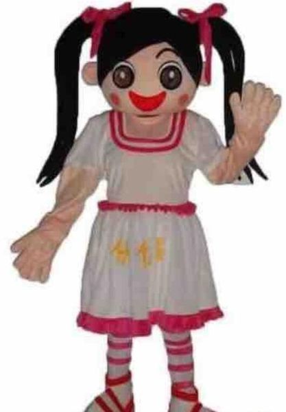 

custom girl mascot costume size, Red;yellow
