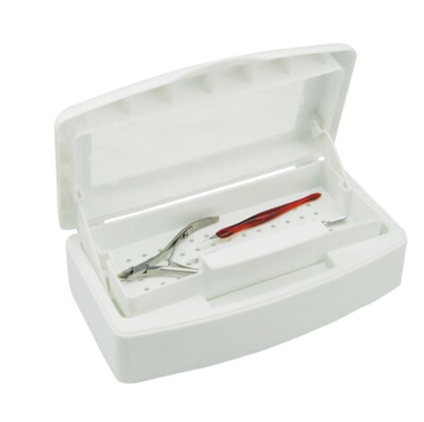 

new nail sterilizer tray disinfection pedicure manicure box nails art boxes sterilizing salon tools manicure implement tool, Silver