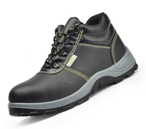 

men boots indestructible shoes men outdoor steel toe air safety boots puncture-proof work sneakers breathable shoes, Black