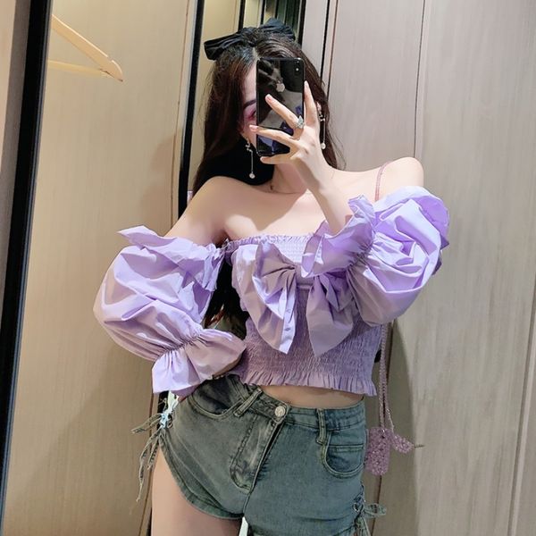 

nana fashion womens clothing store design sense minority french sweet shirt denim shorts goddess fan net red suit, White;black