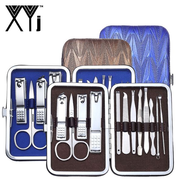 

xyj manicure set new arrival 12 in 1 manicure tools pedicure nail scissors nail clippers care tools kit with travel case