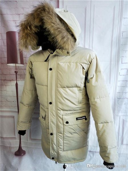 

2 2020 brand mens designer winter coats canada parkas outdoor outerwear hooded manteau slim down jacket coat hiver parka doudoune homme, Blue;black