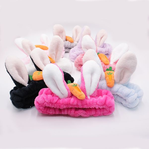 

fashion cute ears headband carrot decoration makeup wash face hair band for girl bathing hair accessoires for women