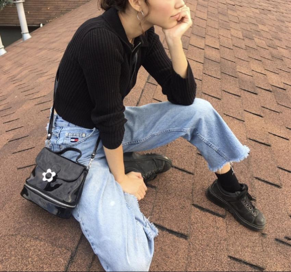 

fashion women bag bucket cross body patent small zipper girl messenger cute shoulder bag metal flower female vintage cute