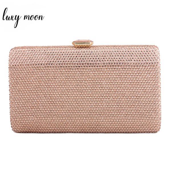 

elegant champagne crystal clutch evening bag female purse luxury designer clutches banquet party bags new mini chain handbag