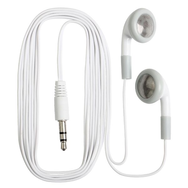 

white disposable earphones earset earbud for bus or train or plane/gift for museum concert for school wholesale factory price