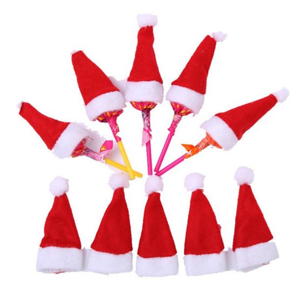 

30pcs 20pcs mini santa claus hat christmas xmas holiday lollipop er cover festival christmas party decoration