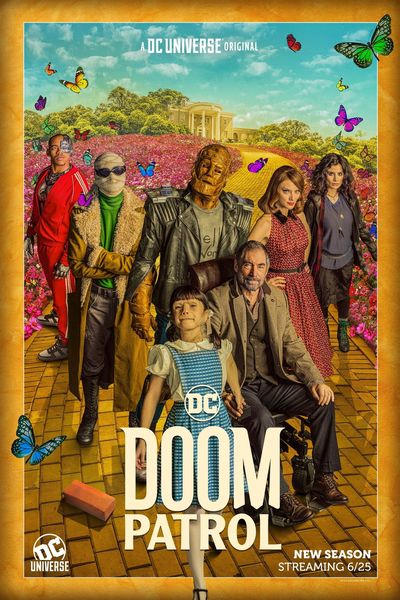 

doom patrol poster jeremy carver dc universe season 2 tv series art print 27x40"