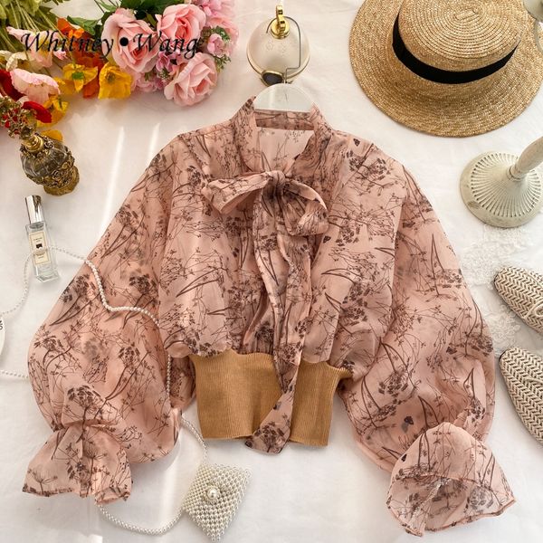 

уитни ван блуза женщина 2019 мода streetwear тонких талии лоскутной printed блуза женщина blusas рубашка tops, White