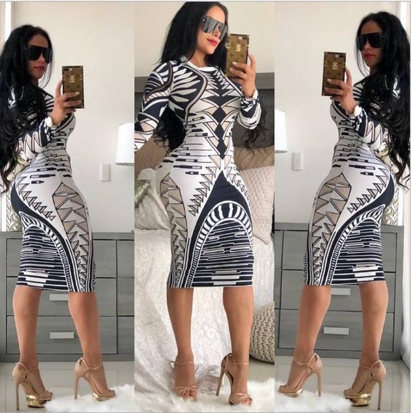 

женщины платье stretch сексуальные платья партии новые прибытия цветочные печати тощий club wear дизайнер великолепная vestidos maxi бинты b, Black;gray