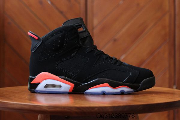 

wholesale 6 black infrared vi bred men basketball shoes women sports outdoor fashion trainers sneakers with box size 36-47