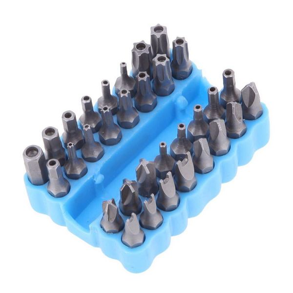

33pcs torq torx hex star spanner electric screwdriver extension holder bit magnetic security tamper proof bit set