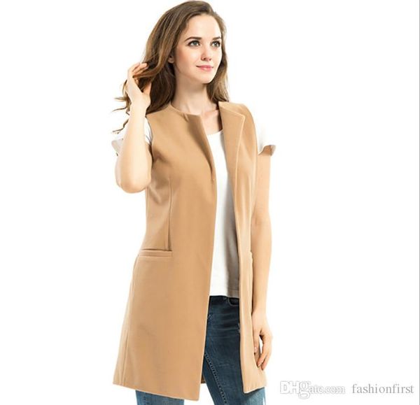 

women fashion waistcoat 2019 fashion korean coats ladies plus sizes slim long sleeveless blouse vests coat women