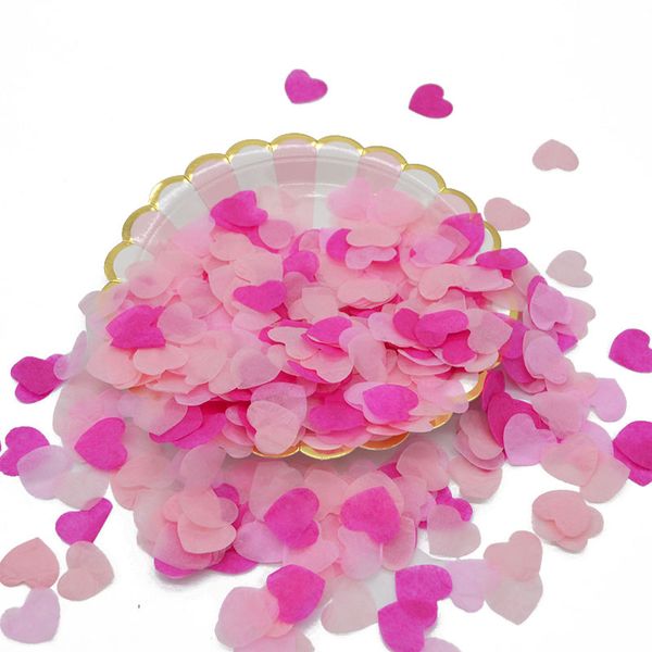 

2.5cm 1000pcs heart shape multicolor paper confetti balloon filler table decoration engagement event party supplies