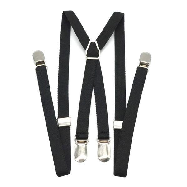 

pants strap adjustable shoulder strap with 4 slip clips, White;black