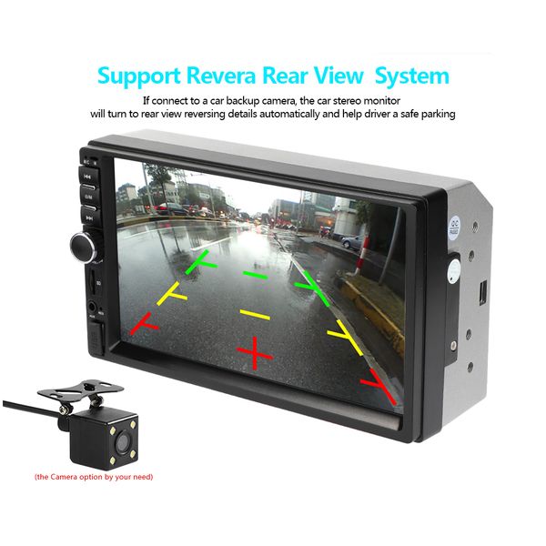 

2 din stereo receiver 2din car radio autoradio 7" hd touched screen 12v car stereo player bt with remote control