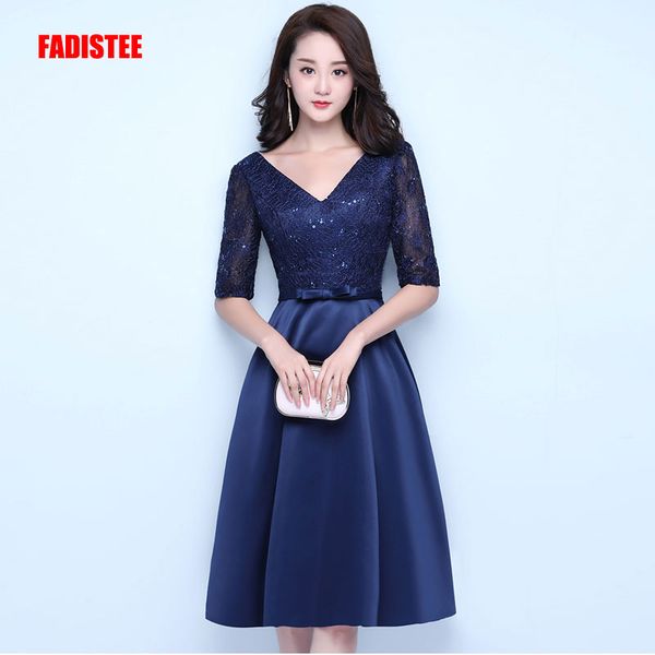 

новое дизайнерское короткое платье а-силуэта с v-образным вырезом для коктейльных вечеринок на шнуровке festa lace elagant с атласным рукаво, Black