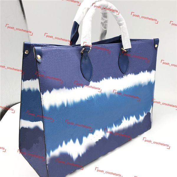 

trendy tie dye tote for women's designer handbag purses pastel large size tote with shoulder straps designer's pastel fashion summ