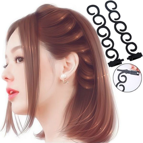 Black Diy French Hair Braiding Tool Hair Twist Braider With Hook Edge Twist Curler Styling Tool Diy Accessories Bun Maker Hair Hair Bun Makers From