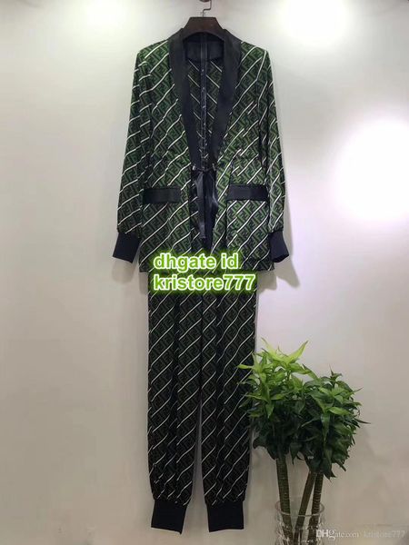 

women brand vintage letter print two piece pants t-shirt tee blouse+legging pants trouser girls casual runway pajamas blouse blazer set, White