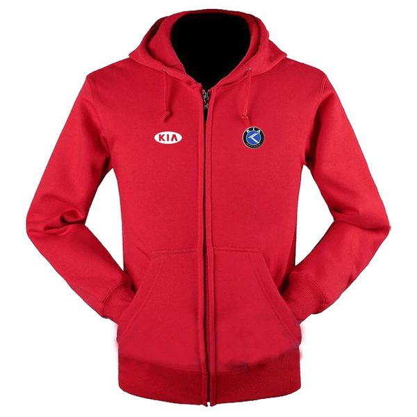 

kia логотип молния толстовки пальто на заказ 4s магазин молния балахон куртка, Black