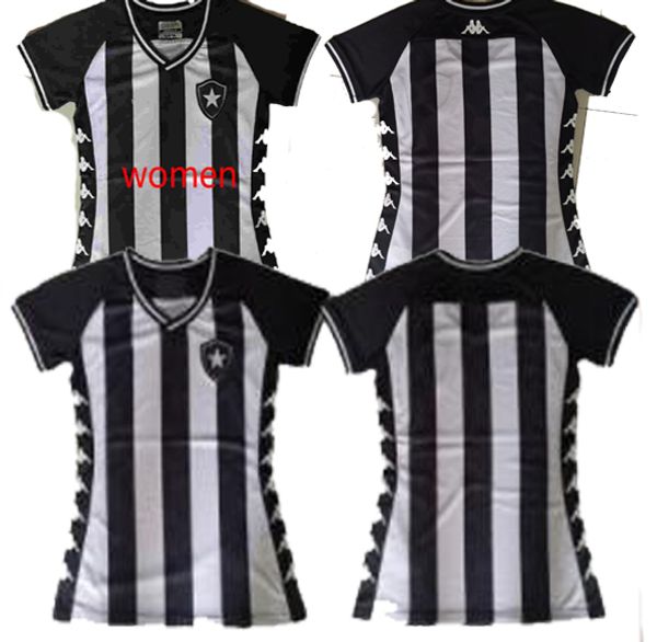 

19 20 woman botafogo de futebol e regatas soccer jerseys 2020 botafogo home #1 jefferson girl soccer shirt football shirt uniform, Black;yellow