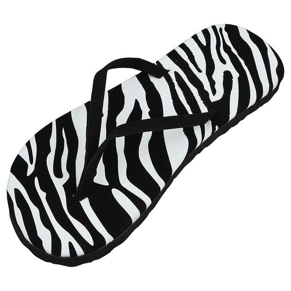 

new women fashion casual beach flip flops flat sandals black white 39