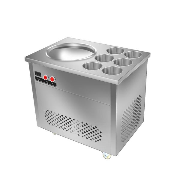 

нержавеющая сталь ice cream прокат йогуртов 1 противень + 6 держать свежие танки замороженный йогурт жареное мороженое ролл машина