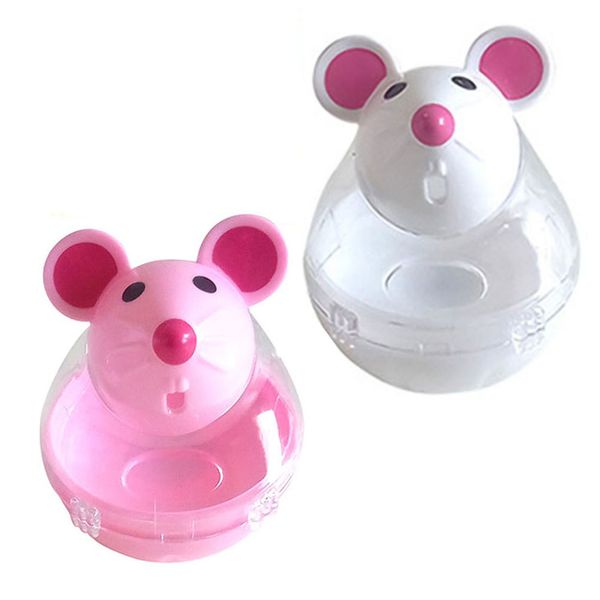 2019 Cute Pet Feeder Toy Cat Mice Shape Rolling Leakage Dispenser
