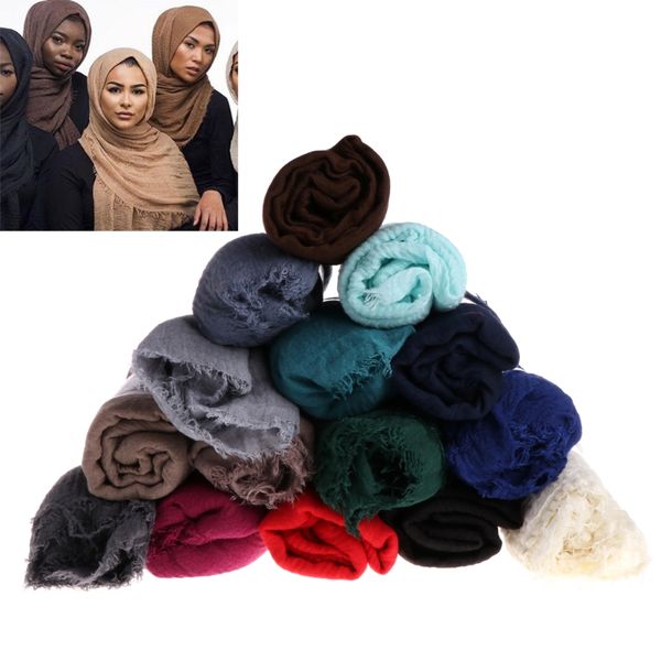 

women islam maxi crinkle cloud hijab scarf shawl muslim long shawl stole wrap, Red