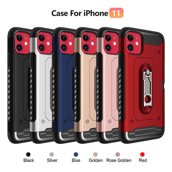 

360 ring magnetic armor kickstand case for iphone 6 7 8 plus xs mas xr shockproof magnetic attraction car mount slim cover case