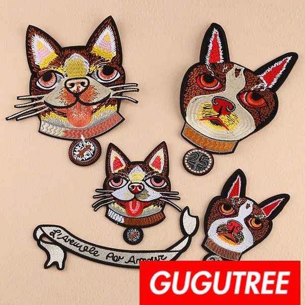 

gugutree embroidery big patches dogs patches badges applique patches for clothing bp-615, Black