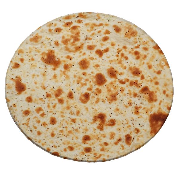 

burrito tortilla taco blanket, round soft comfortable double sided wrap microfiber fleece throw, lightweight food blanket