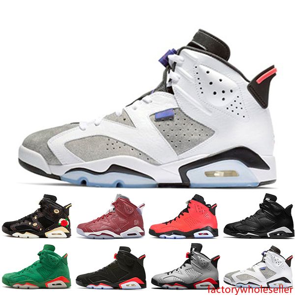 

2019 infrared bred 6 6s mens basketball shoes 3m reflective bugs bunny tinker hatfield black cat flint men sport sneakers designer
