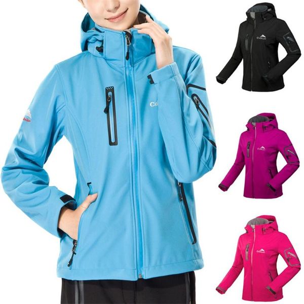 

cikrilan women's jacket outdoor sports jacket, autumn casual waterproof quick-dry breathable sports outdoor coat w, Blue;black
