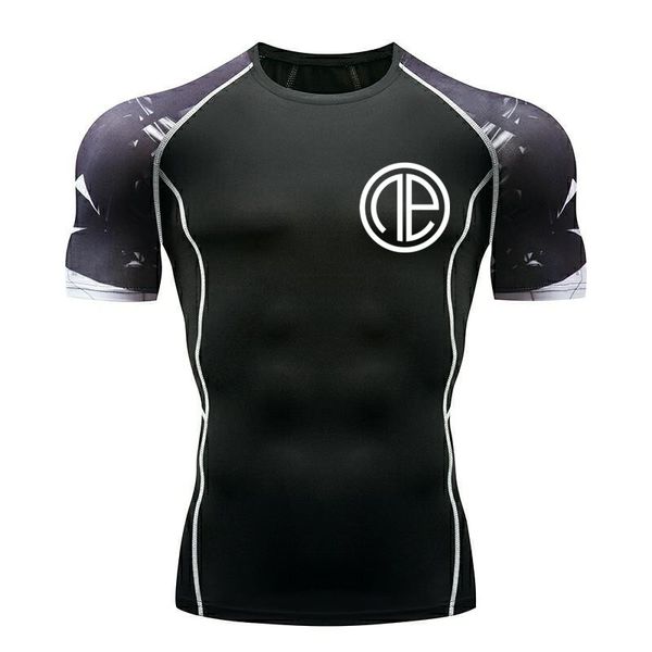 

2019 bodybuilding fitness sport running man short sleeve t-shirt gym training men fitness muscle tight t shirt tees, Black;red