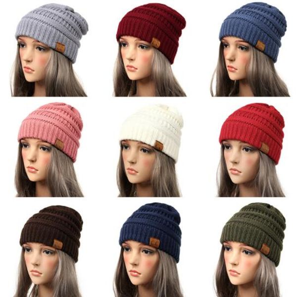 

slouchy cap beanie women cap cable ski trendy beanie chunky soft hat stretch knit skully warm winter hats shipping drop offho, White;black