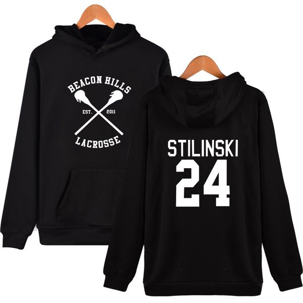 

beacon hills hoodies men women teen wolf fan stilinski 24 trucksuit hoodie hip hop clothes sweatshirts black