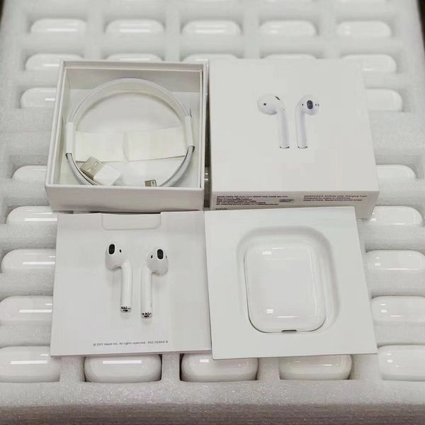 

2019 upercopy animation 2 generation bluetooth head et wirele charging headphone with mart en or h1 earplug pk airpod 2 w1 chip, Blue;gray