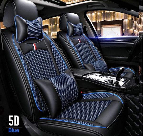 

pu leather+ice silk car seat covers fit for toyota corolla rav4 auris prius yalis avensis suv universal auto accessories car sticks